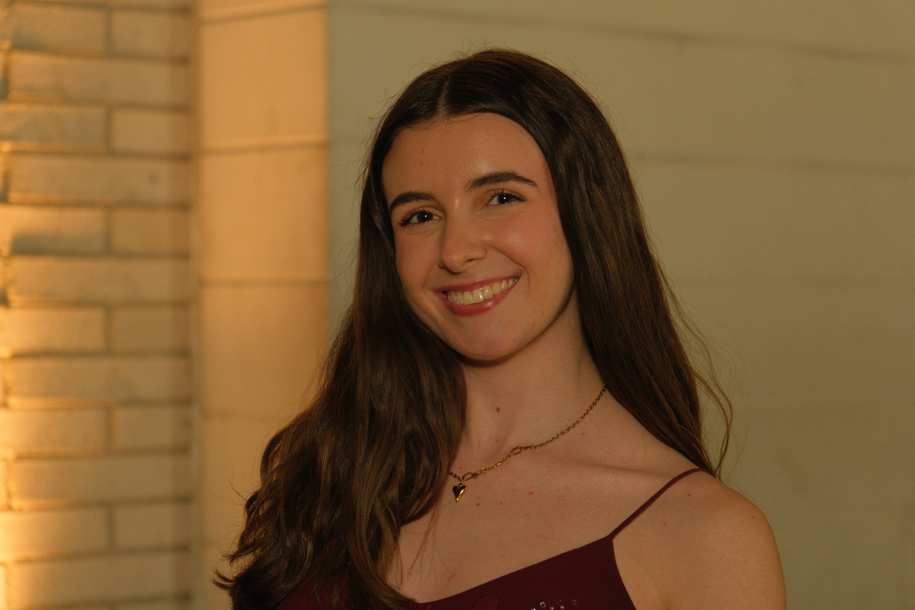 Smiling from celebratory joy